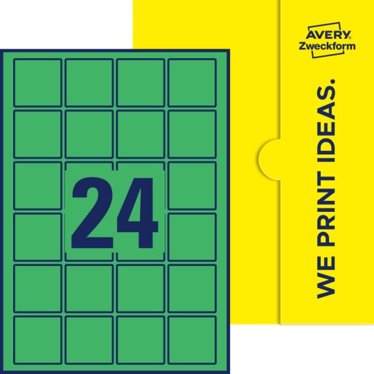 24 stk. etiketter per ark