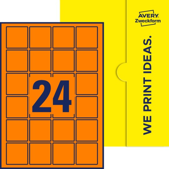24 stk. etiketter per ark