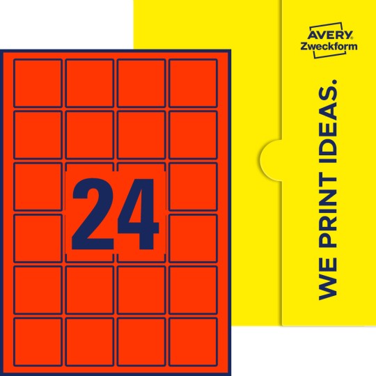 24 stk. etiketter per ark