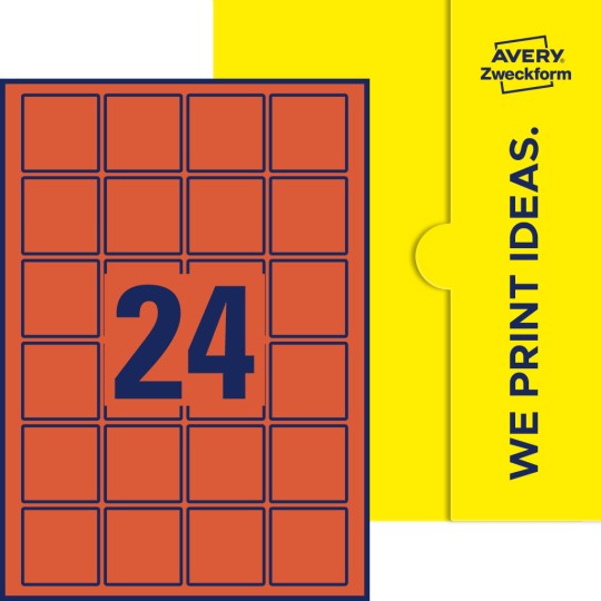 24 stk. etiketter per ark