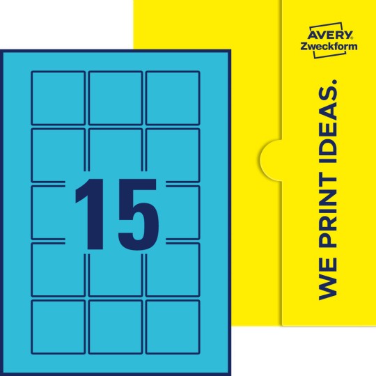 15 stk. etiketter per ark