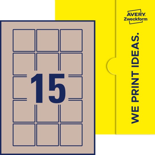 15 stk. etiketter per ark