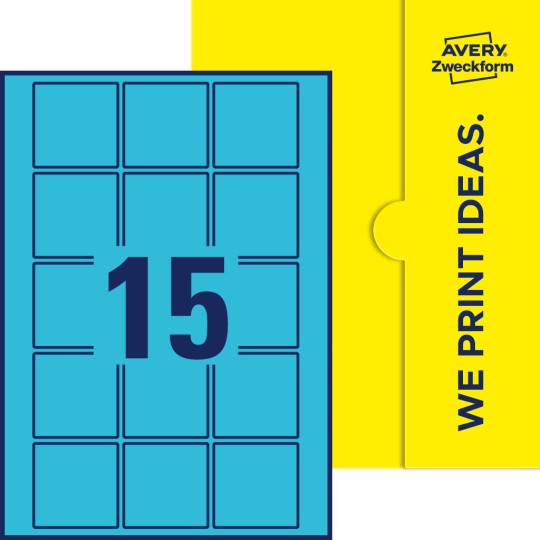 15 stk. etiketter per ark