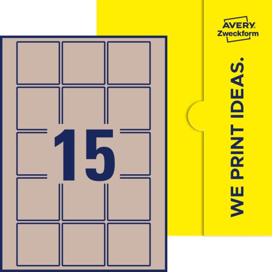 15 stk. etiketter per ark