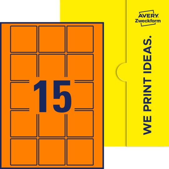 15 stk. etiketter per ark