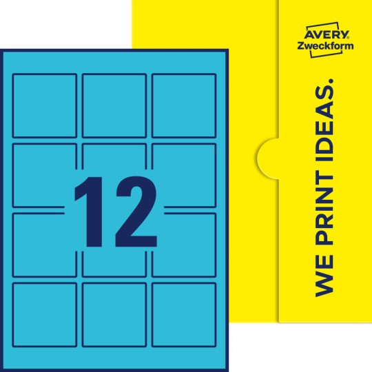 12 stk. etiketter per ark