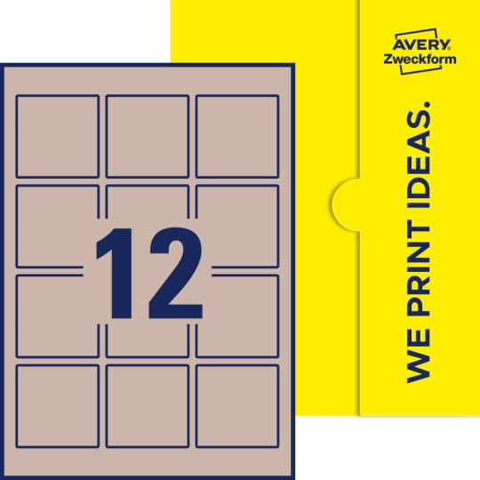 12 stk. etiketter per ark