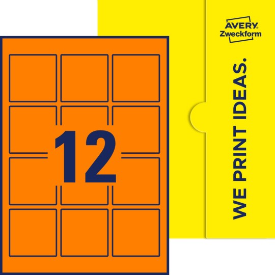 12 stk. etiketter per ark