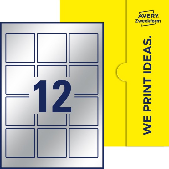 12 stk. etiketter per ark