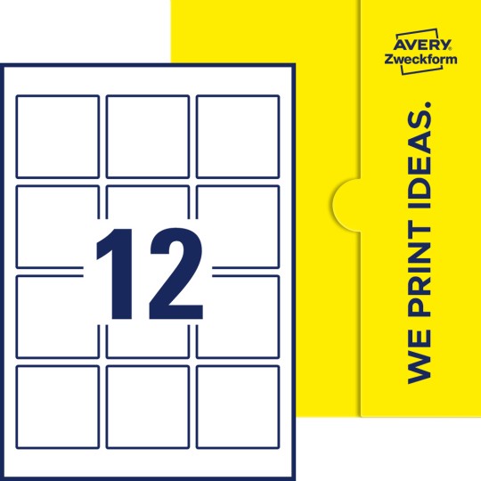 12 stk. etiketter per ark