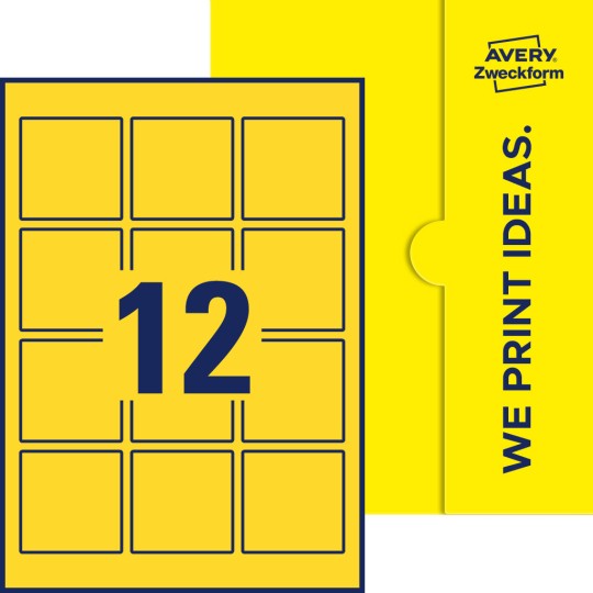 12 stk. etiketter per ark