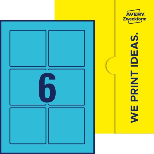6 stk. etiketter per ark