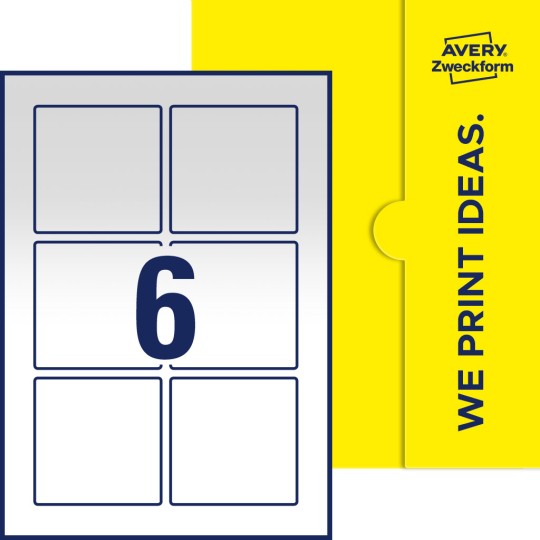 6 stk. etiketter per ark