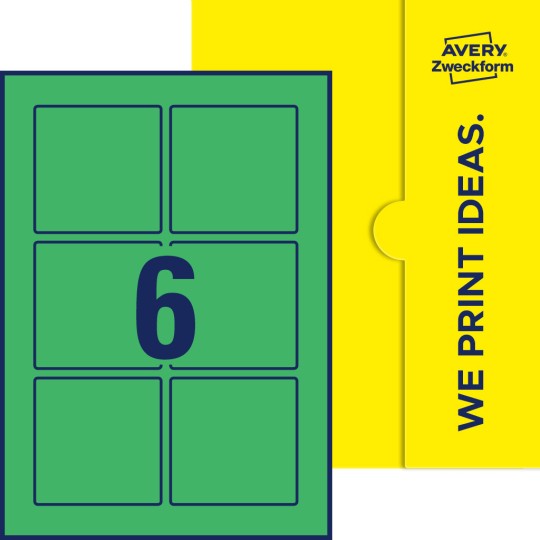 6 stk. etiketter per ark