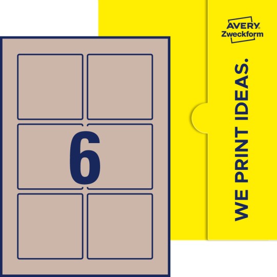 6 stk. etiketter per ark
