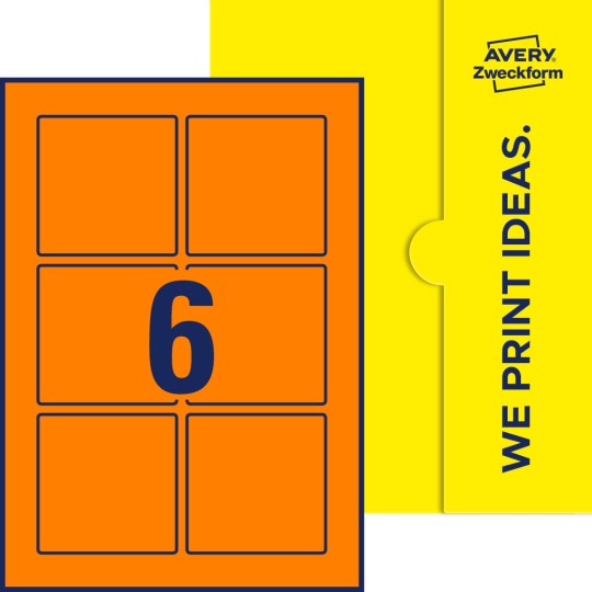 6 stk. etiketter per ark