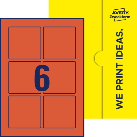 6 stk. etiketter per ark