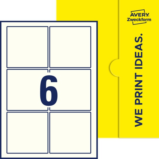 6 stk. etiketter per ark