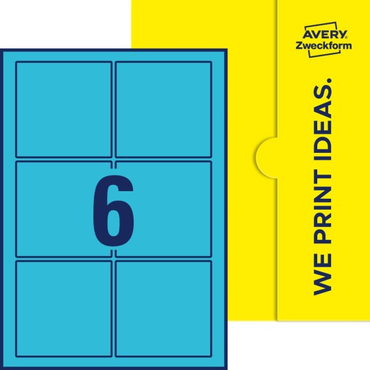 6 stk. etiketter per ark