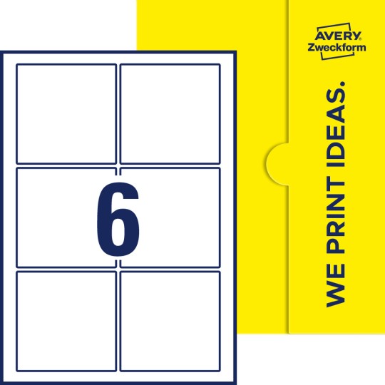6 stk. etiketter per ark