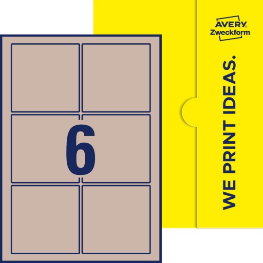 6 stk. etiketter per ark