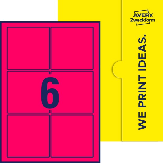 6 stk. etiketter per ark
