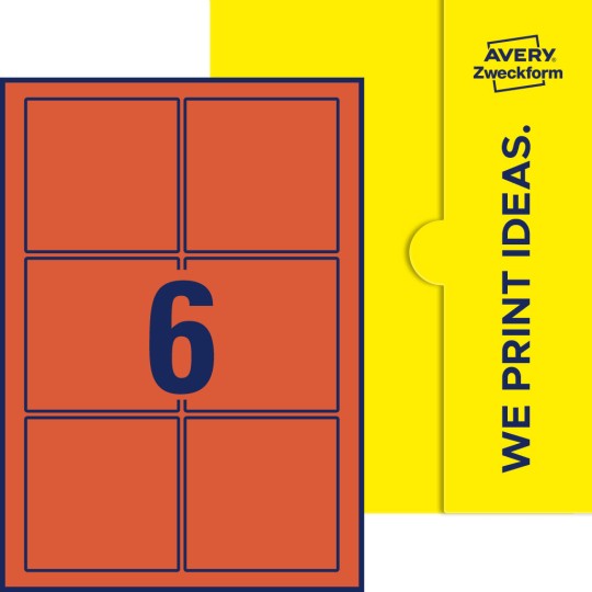 6 stk. etiketter per ark