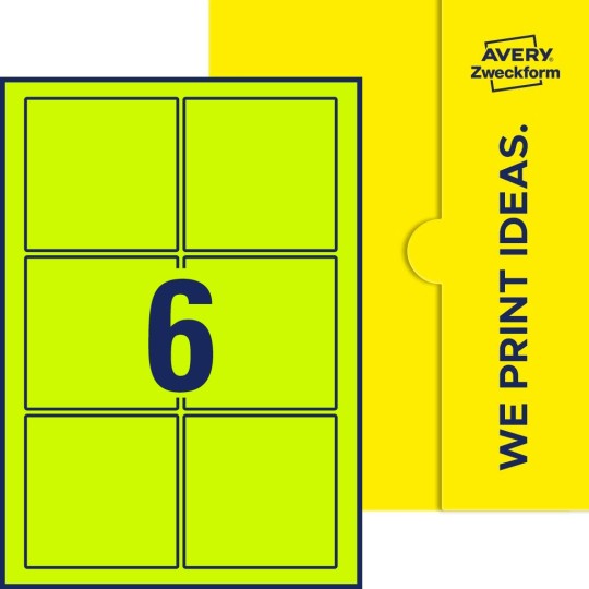 6 stk. etiketter per ark
