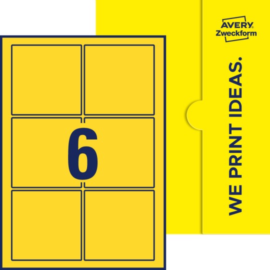 6 stk. etiketter per ark