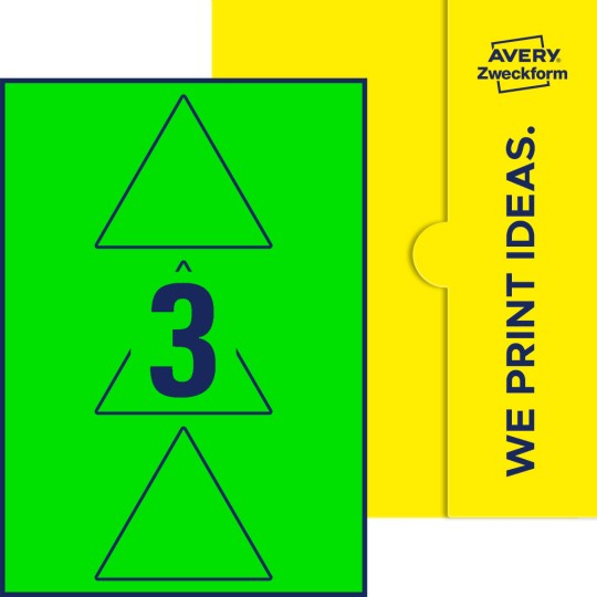 3 stk. etiketter per ark