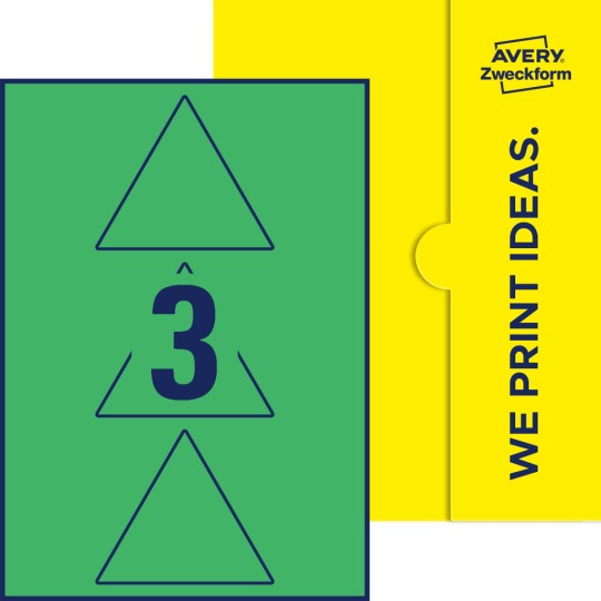 3 stk. etiketter per ark