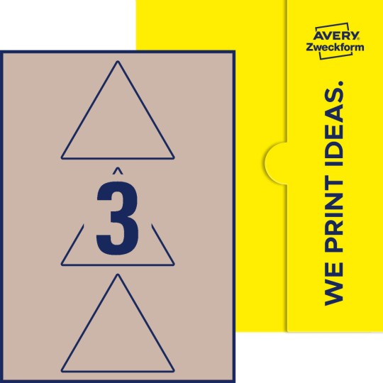 3 stk. etiketter per ark