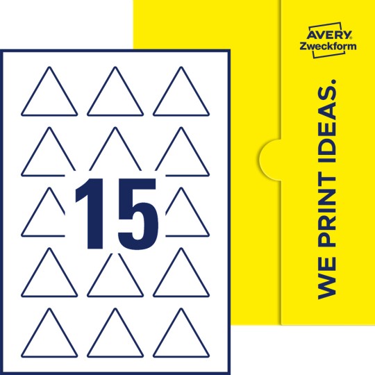15 stk. etiketter per ark