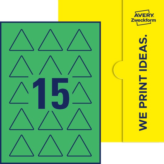 15 stk. etiketter per ark