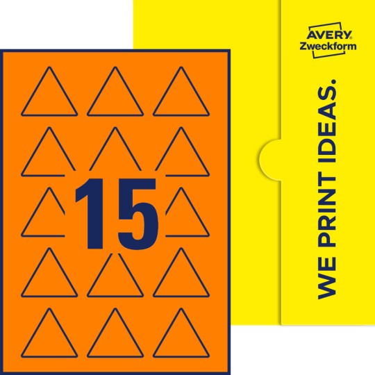 15 stk. etiketter per ark