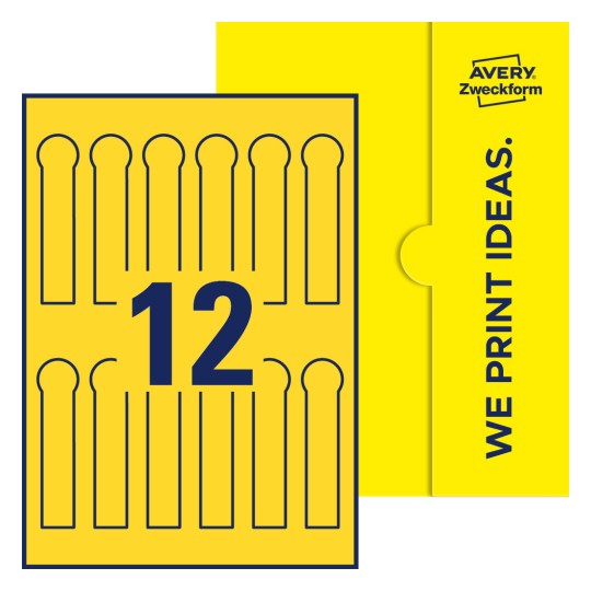 12 stk. etiketter per ark - Forseglingsetiketter, 25 x 105 mm (20 mm remse)