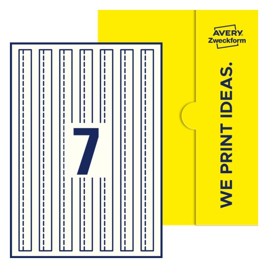 7 stk. etiketter per ark - Forseglingsetiketter, 277 x 17 mm