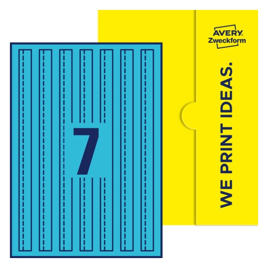 7 stk. etiketter per ark - Forseglingsetiketter, 277 x 17 mm