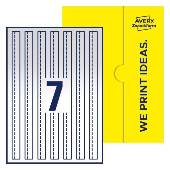 7 stk. etiketter per ark - Forseglingsetiketter, 277 x 17 mm