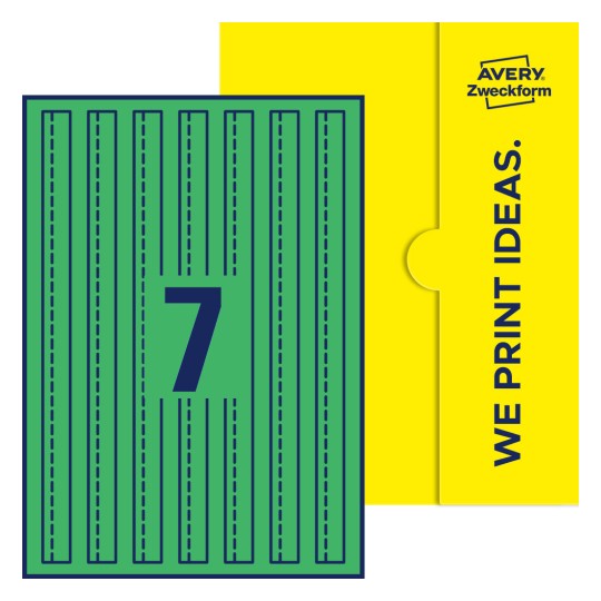 7 stk. etiketter per ark - Forseglingsetiketter, 277 x 17 mm