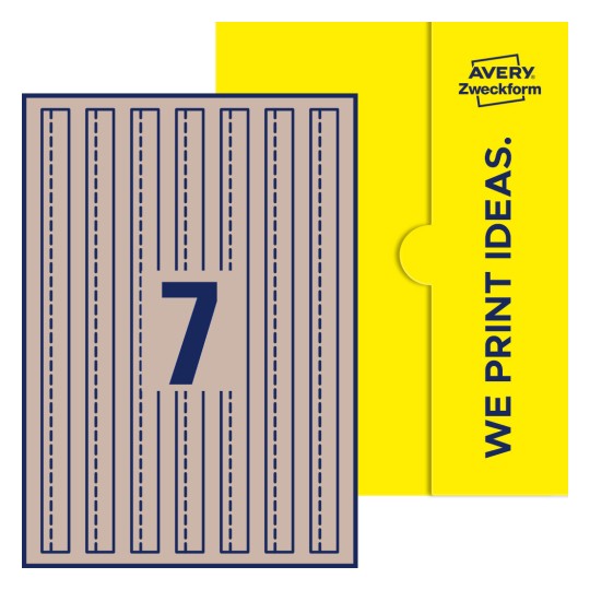 7 stk. etiketter per ark - Forseglingsetiketter, 277 x 17 mm