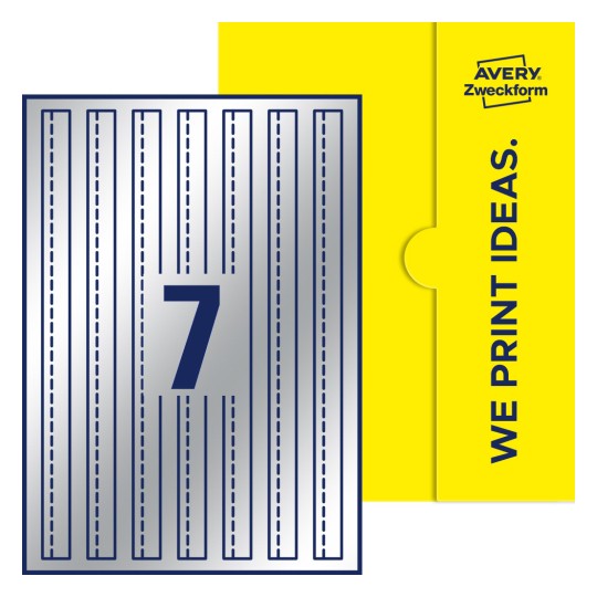 7 stk. etiketter per ark - Forseglingsetiketter, 277 x 17 mm