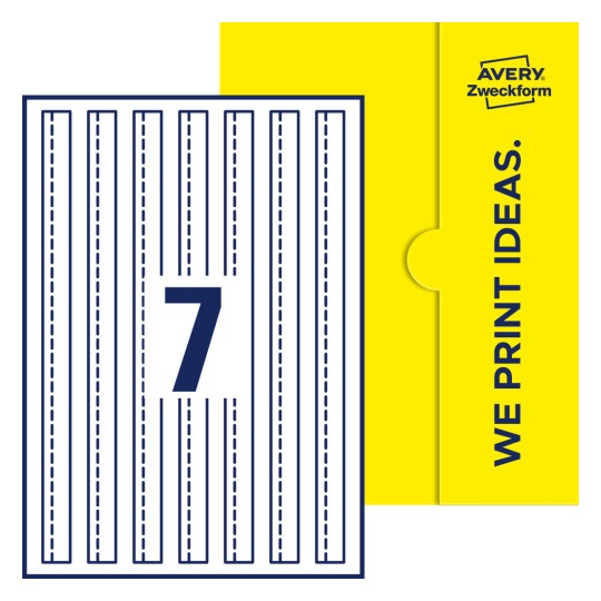 7 stk. etiketter per ark - Forseglingsetiketter, 277 x 17 mm