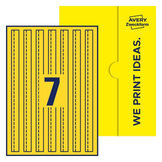 7 stk. etiketter per ark - Forseglingsetiketter, 277 x 17 mm