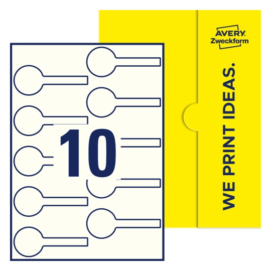 10 stk. etiketter per ark - Forseglingsetiketter, 40 x 100 mm