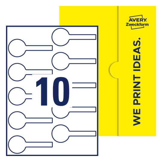 10 stk. etiketter per ark - Forseglingsetiketter, 40 x 100 mm
