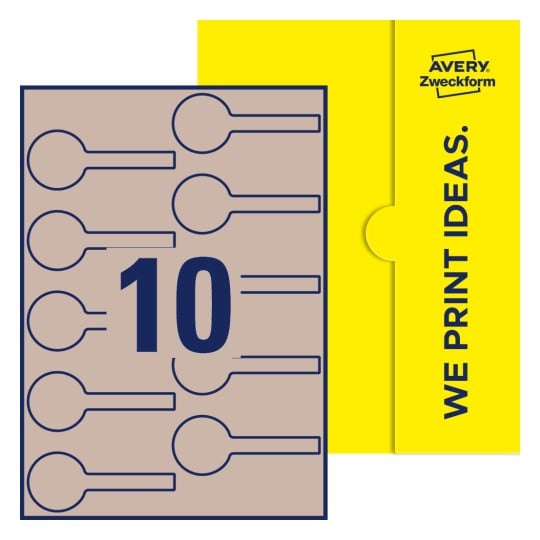 10 stk. etiketter per ark - Forseglingsetiketter, 40 x 100 mm