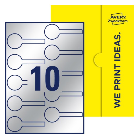 10 stk. etiketter per ark - Forseglingsetiketter, 40 x 100 mm