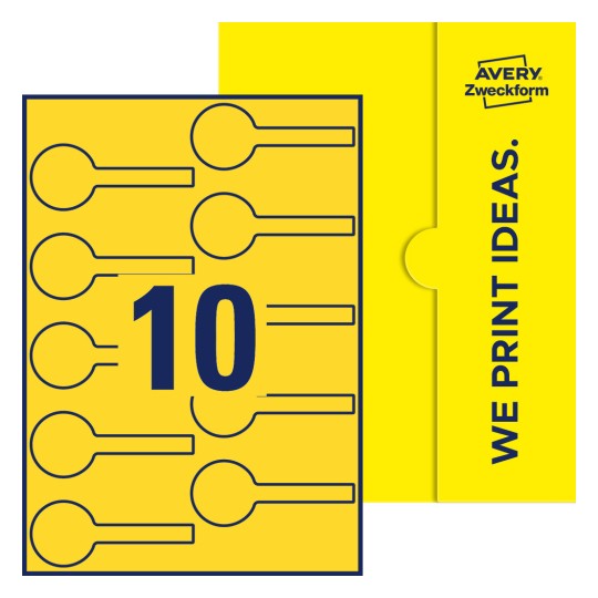 10 stk. etiketter per ark - Forseglingsetiketter, 40 x 100 mm