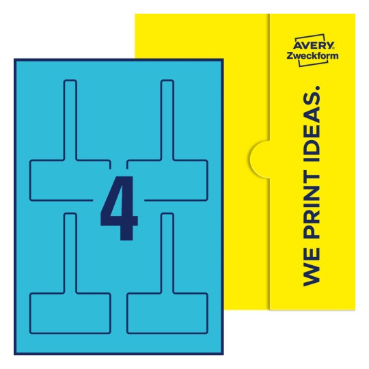 4 stk. etiketter per ark - Firkantede forseglingsetiketter, 80 x 40 mm (12 mm remse)